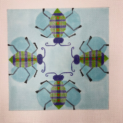 Four Flies Needlepoint Canvas