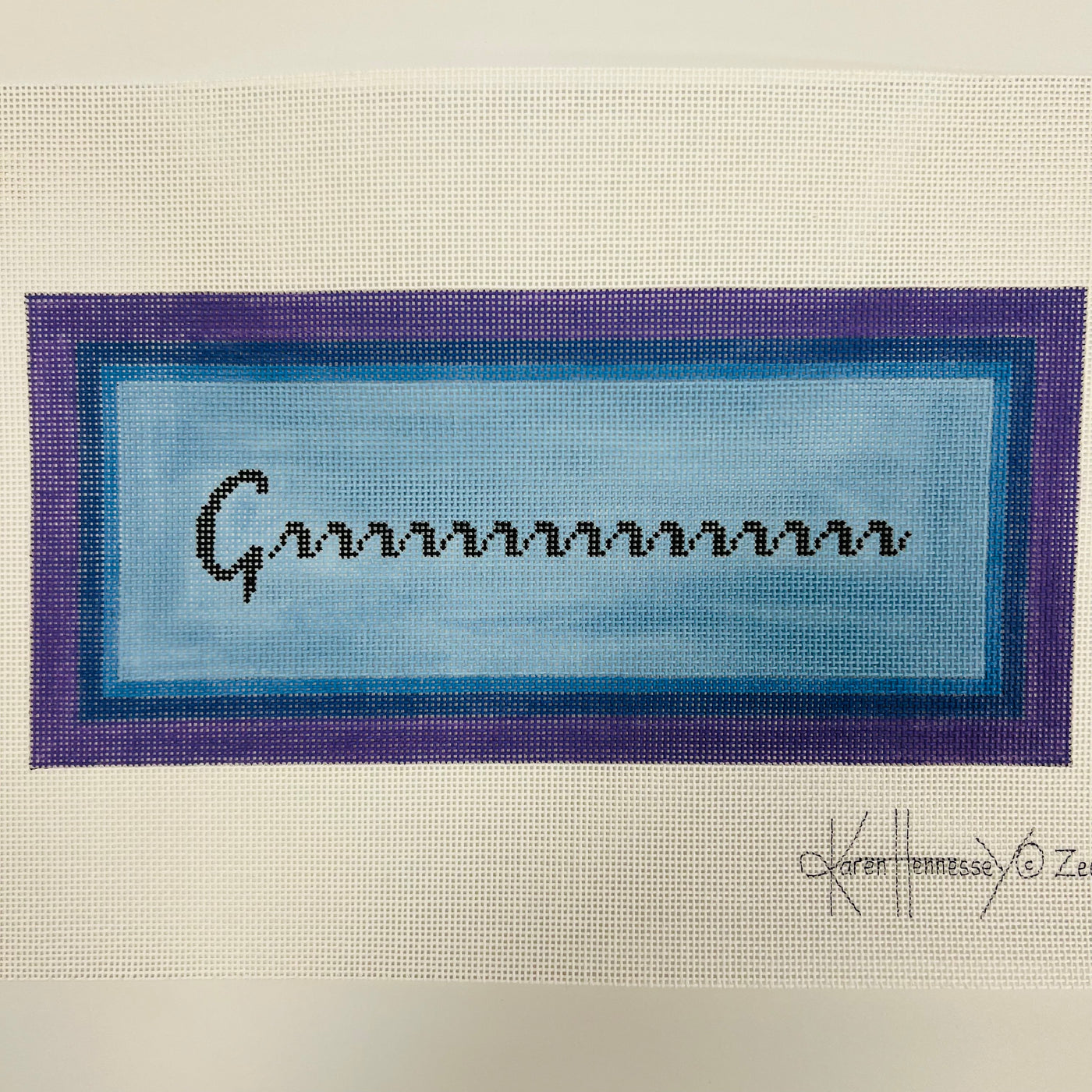 Grrrrr Needlepoint canvas