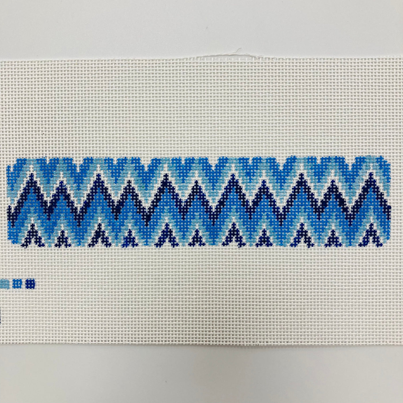 Blue ZigZag Cuff Needlepoint Canvas