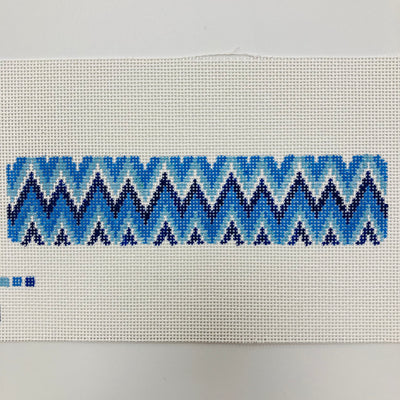 Blue ZigZag Cuff Needlepoint Canvas