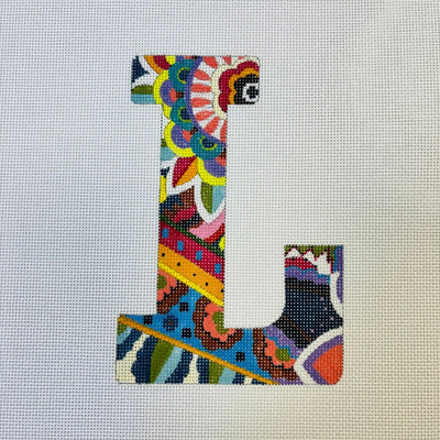 12" Letters needlepoint canvas - Bargello Needlepoint