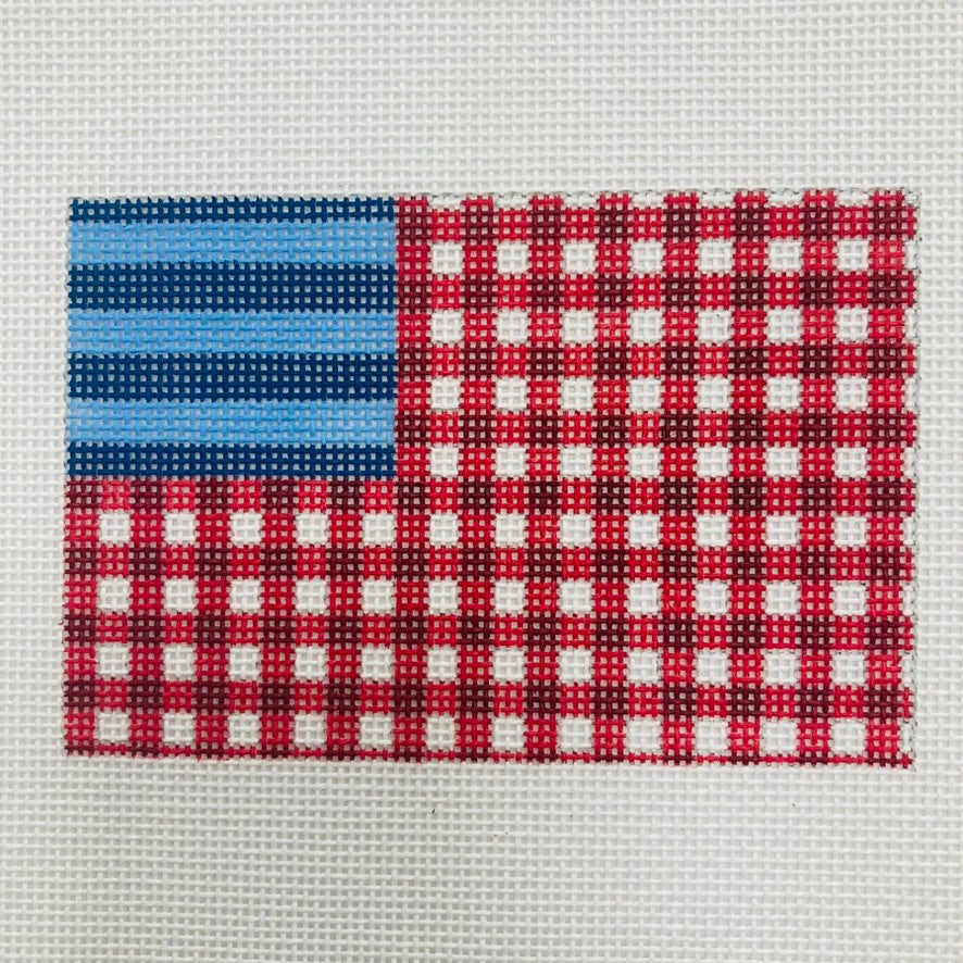 Gingham American Flag Passport Cover