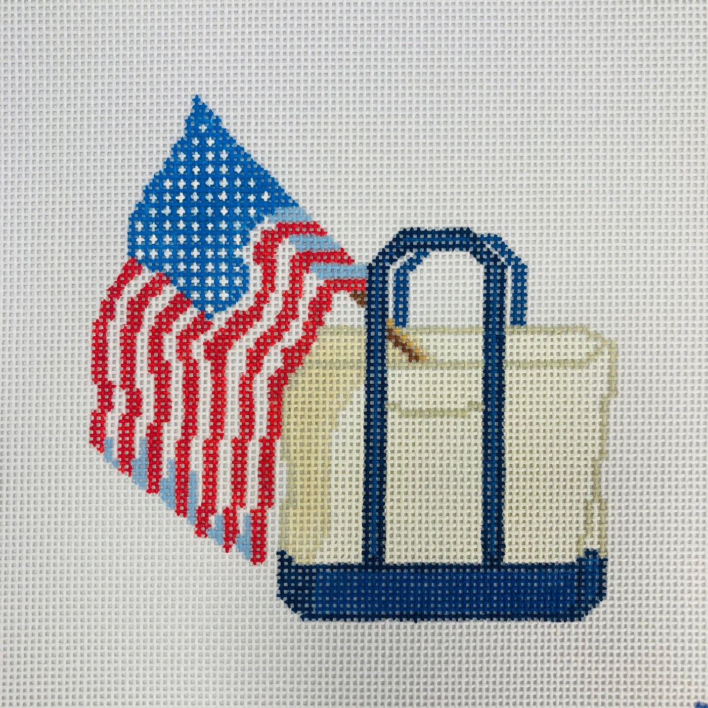 Americana Boat Tote Needlepoint Canvas