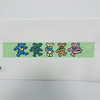 Dancing Bears Key Fob Needlepoint Canvas