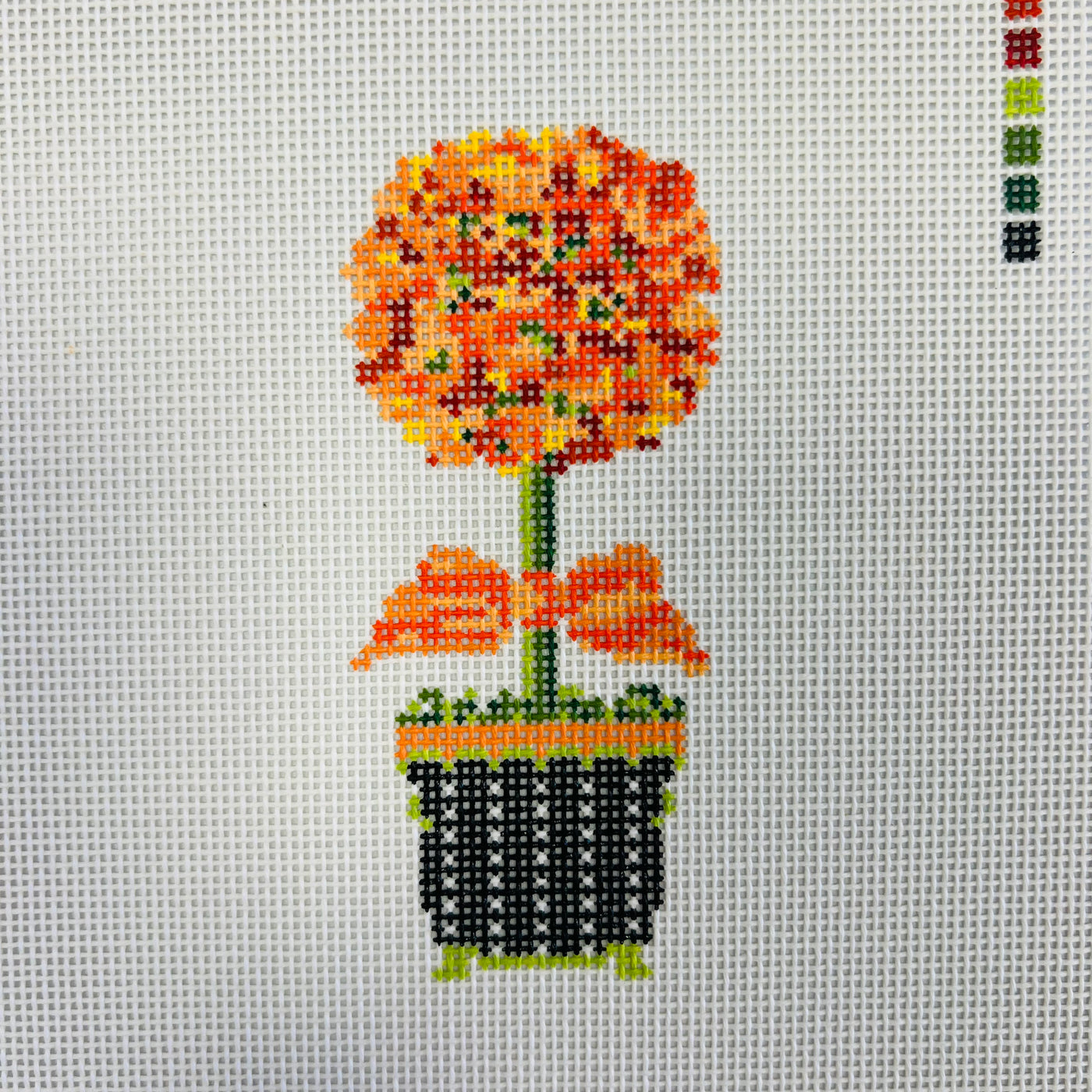 Autumn Topiary Needlepoint Canvas