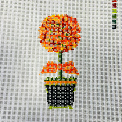 Autumn Topiary Needlepoint Canvas