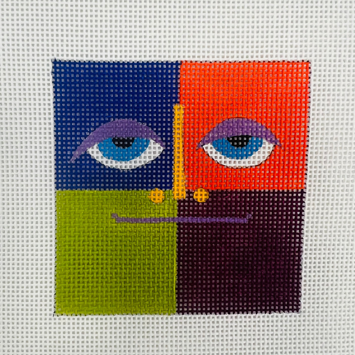 Blue eyes Needlepoint canvas