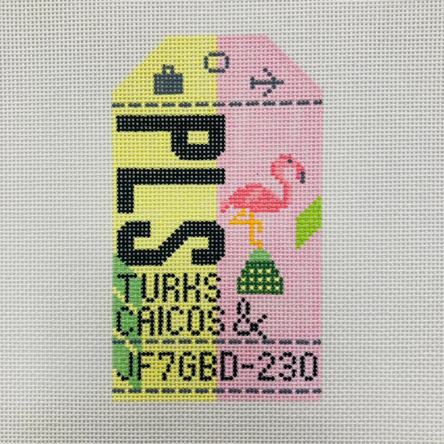 Turks & Caicos Retro Travel Tag