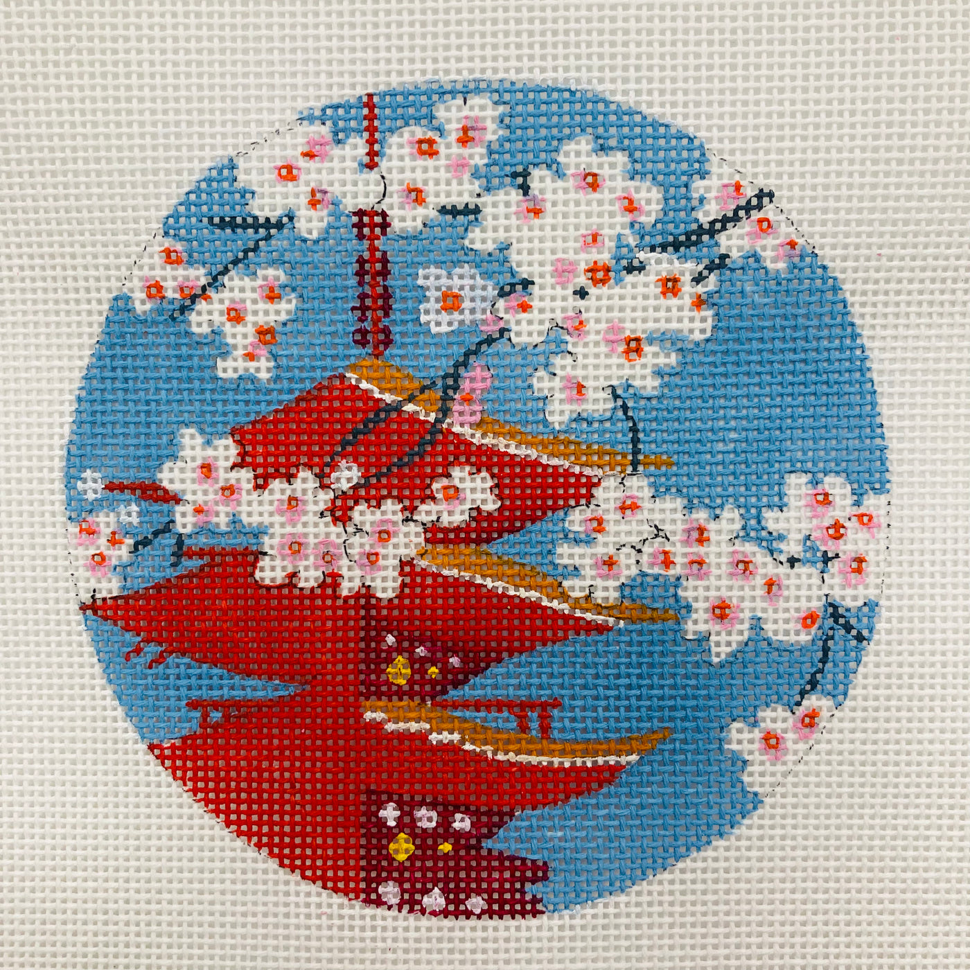 Japanese Cherry Blossom Round Insert/Ornament