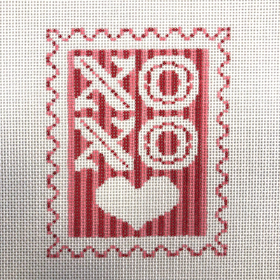 XOXO Stamp Needlepoint Canvas