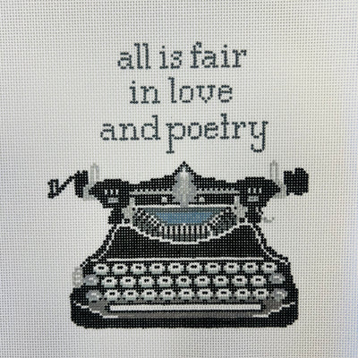 Love & Poetry Needlepoint Canvas