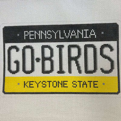 Go Birds Pennsylvania Plate Needlepoint Canvas