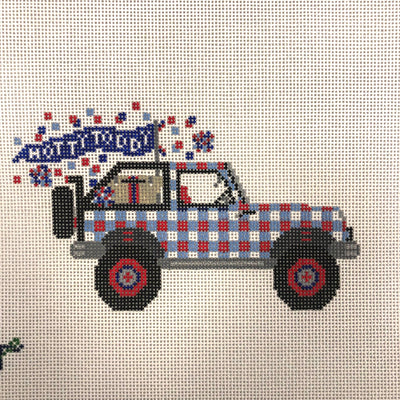 Ole Miss Jeep Needlepoint Canvas