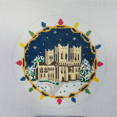 Curly-Q's Needlepoint Ornament Kit 1125 Rose Cottage Started 48206011772