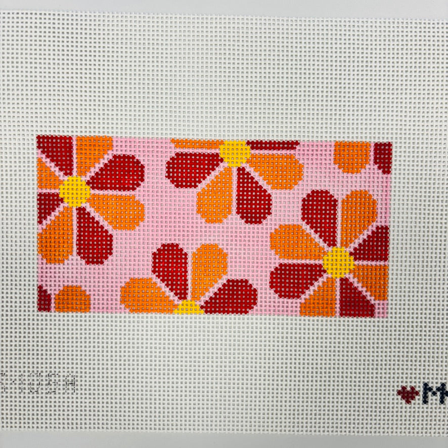 Flower Power (red orange pink) Needlepoint Canvas