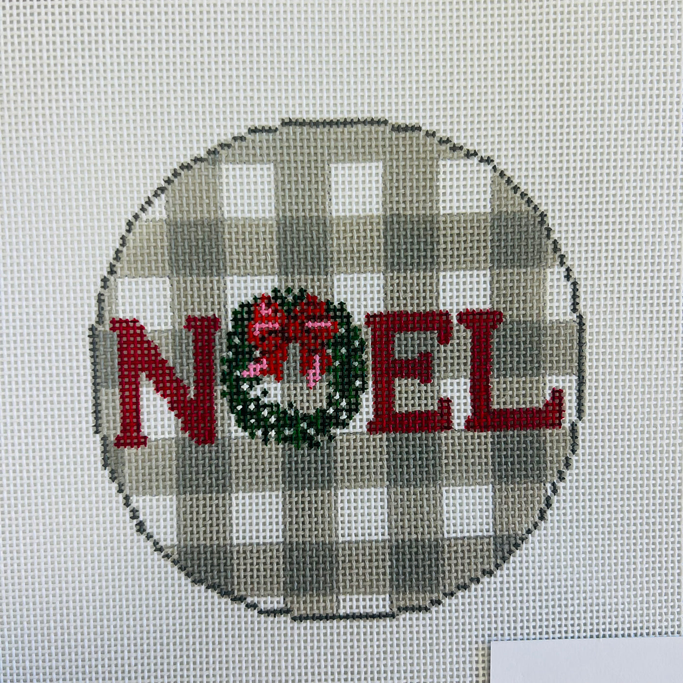 Gingham Noel Ornament