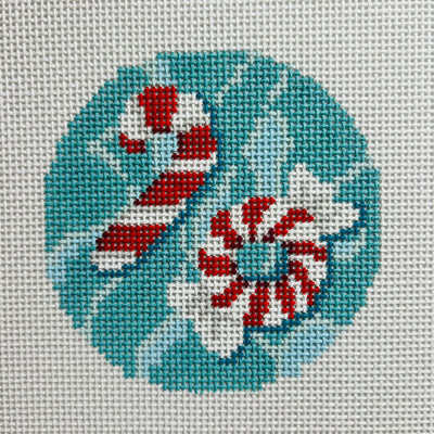 Coastal Christmas Pool Needlepoint Canvas