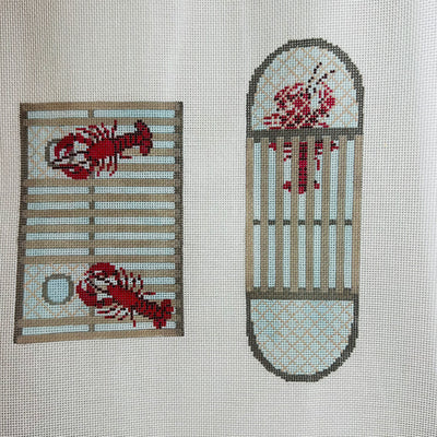 Curved Lobster Trap 3D Ornament Needlepoint Canvas