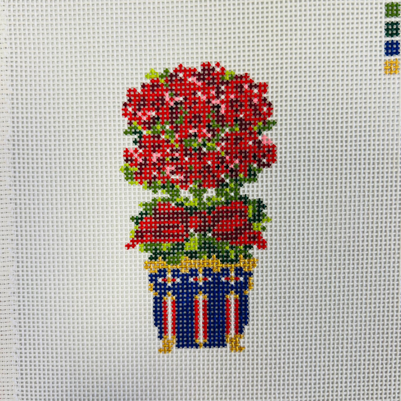 Patriotic Topiary Needlepoint Canvas