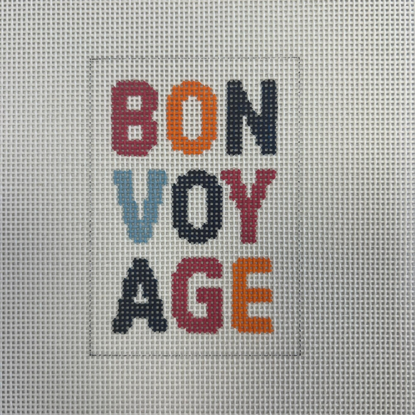 Bon Voyage Passport Insert in Navy, Orange, Rose