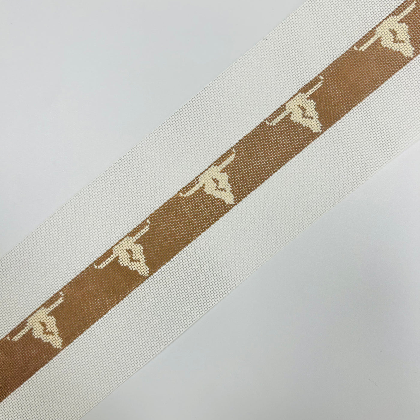 Steer Skulls on Tan Belt