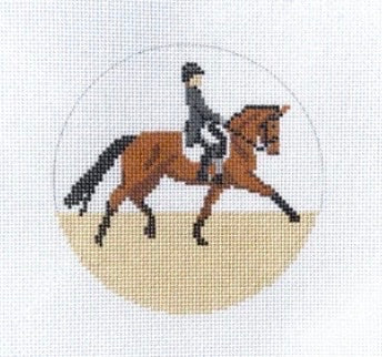 Equestrian Dressage Insert/Ornament Needlepoint Canvas