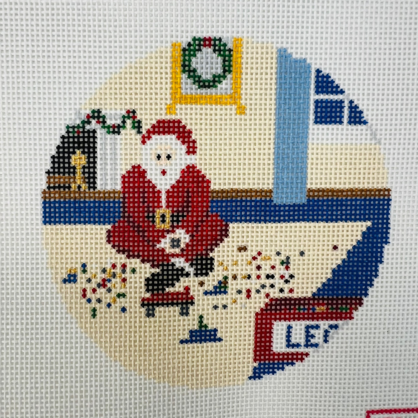 Sporty Santa - Lego Needlepoint Canvas