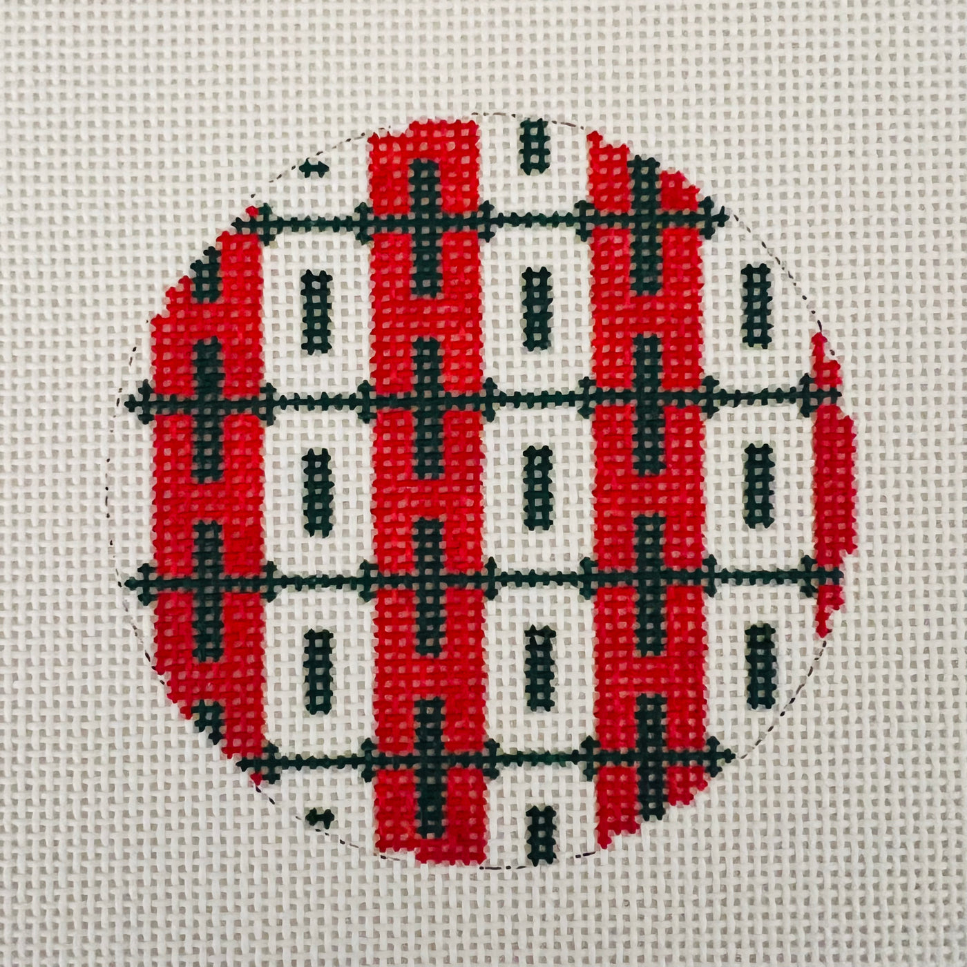 HoHoHo Ornament Needlepoint Canvas