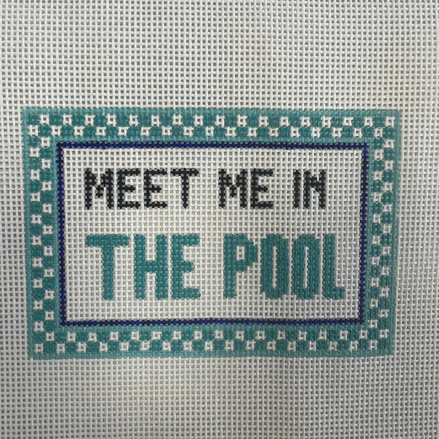 Meet Me In The Pool Needlepoint Canvas