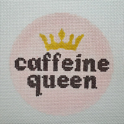 Caffeine Queen Ornament Needlepoint Canvas