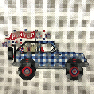 SMU Jeep Needlepoint Canvas