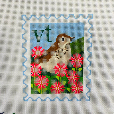 Vermont Stamp Needlepoint Canvas