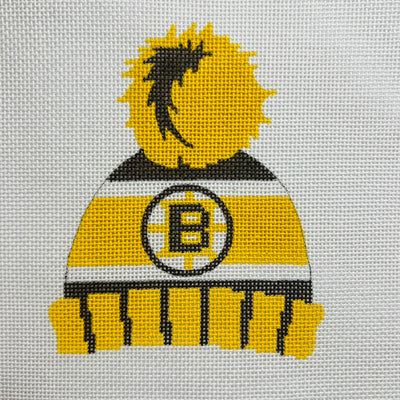 Boston Bruins Ski Hat Ornament Needlepoint Canvas