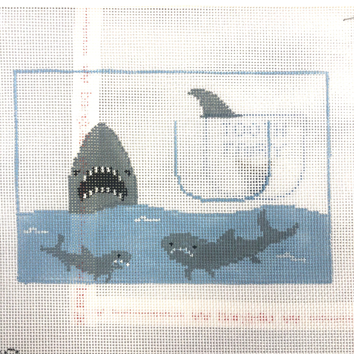 Shark Tooth Fairy Pillow Needlepoint Canvas