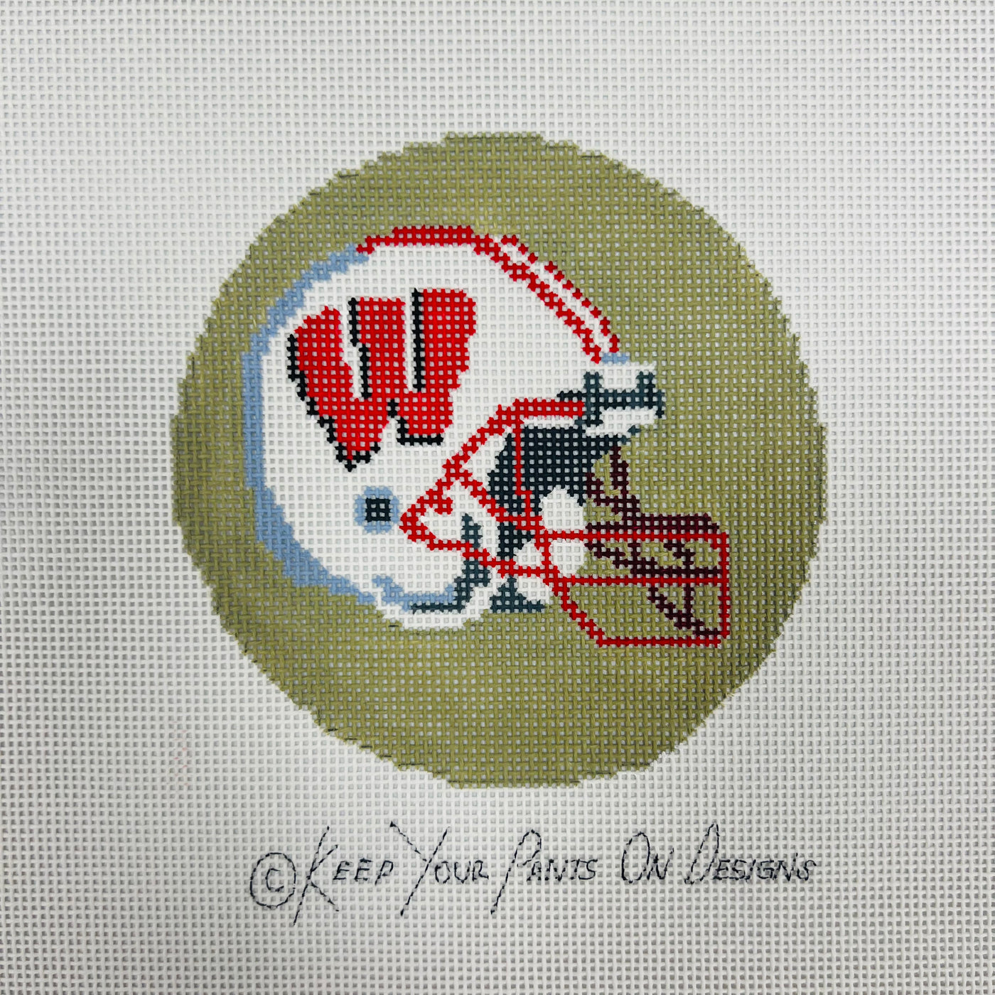 Univ. of Wisconsin Helmet "W" Round