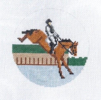 Equestrian Cross Country Insert/Ornament Needlepoint Canvas