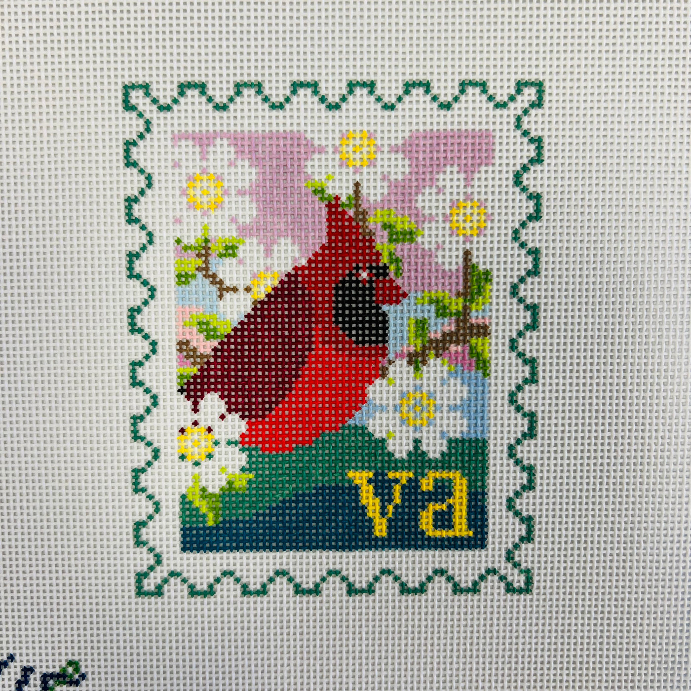 Virginia Stamp Needlepoint Canvas