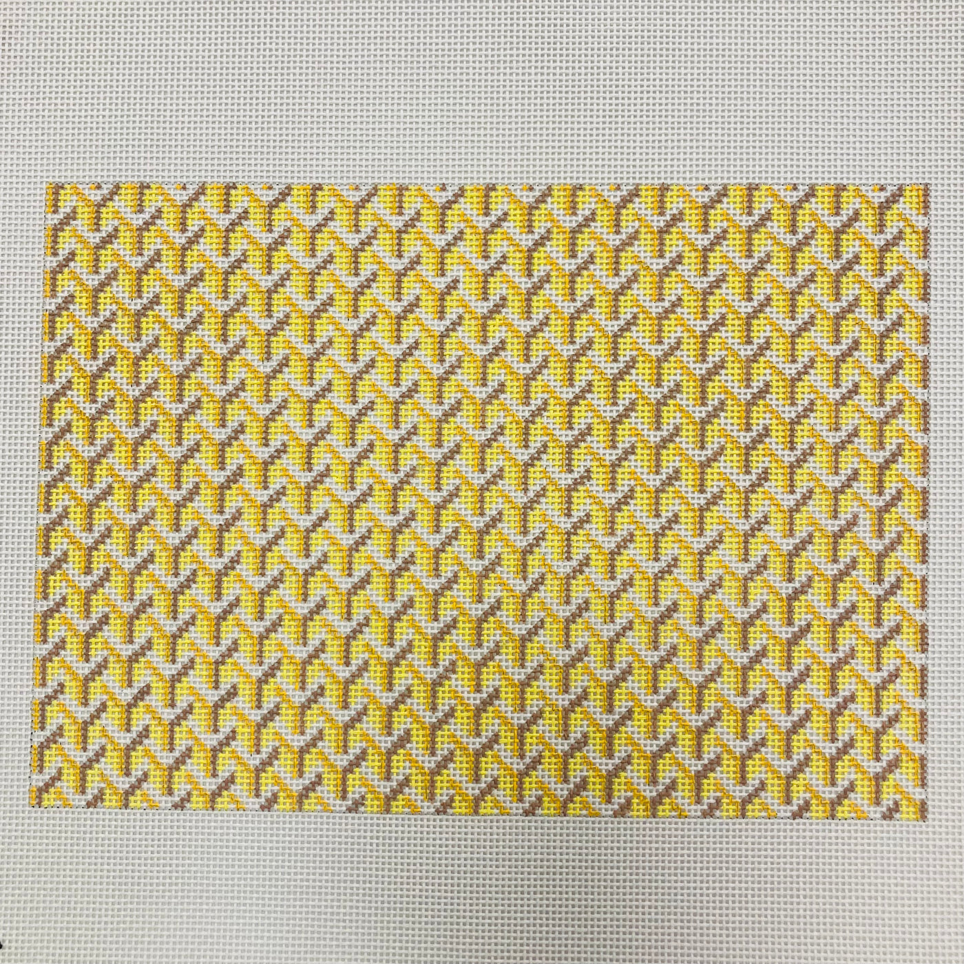 7 x 10 Y Clutch Yellow Needlepoint Canvas