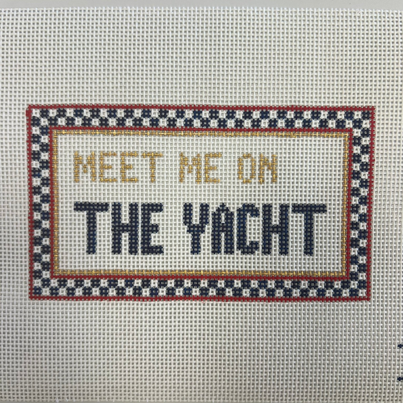 Meet Me On The Yacht Needlepoint Canvas