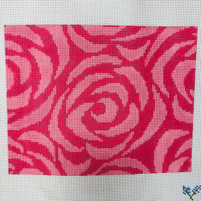 Pink Rose Clutch Needlepoint Canvas