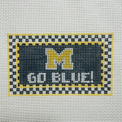 University of Michigan Go Blue Insert/ Small Sign Needlepoint Canvas