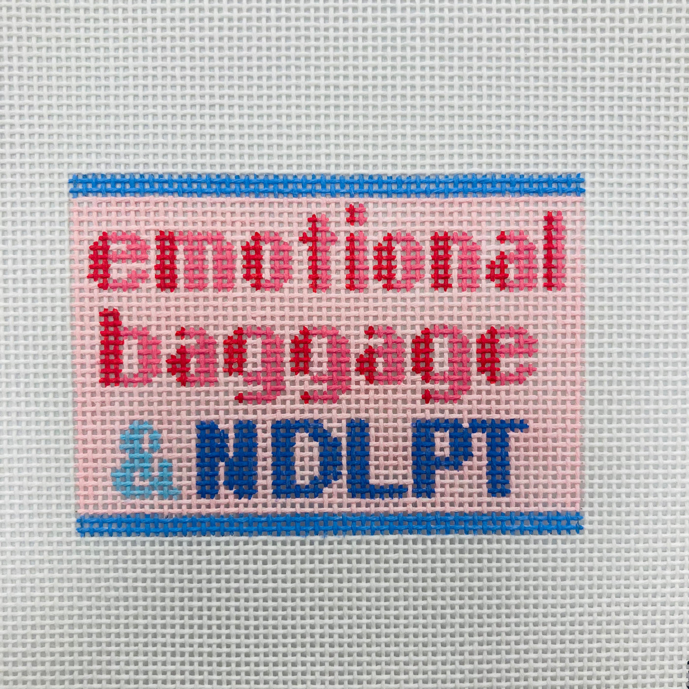 Emotional Baggage & Needlepoint Insert