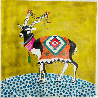 Black Antelope Needlepoint Canvas