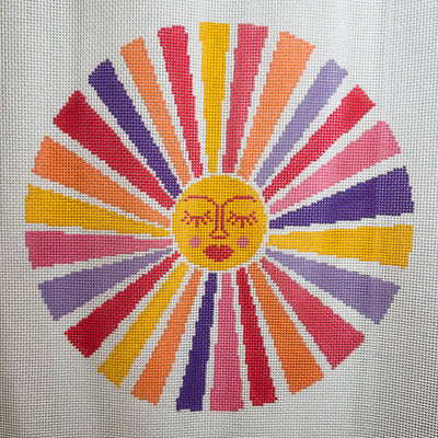 Groovy Sun Needlepoint Canvas