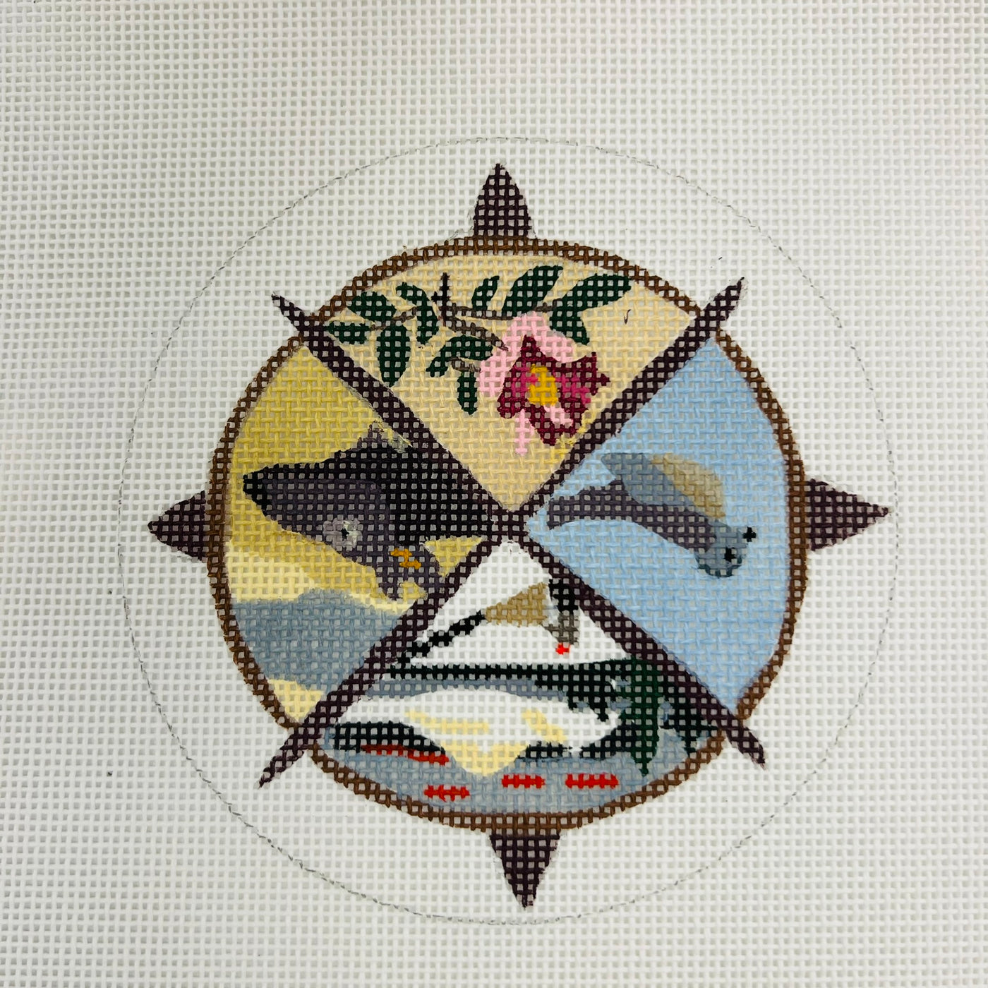 Compass Needlepoint Canvas