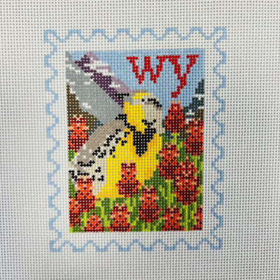 Wyoming Stamp Needlepoint Canvas