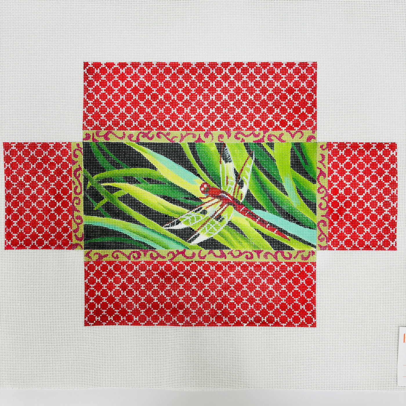 COP Dragonfly Brick Cover Needlepoint Canvas