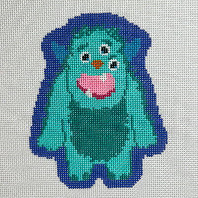 Big Green Guy Monster Needlepoint Canvas