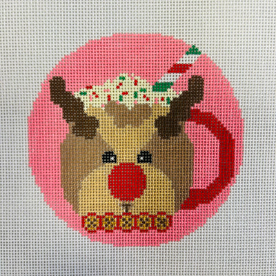 Rudolph Mug Ornament Needlepoint Canvas