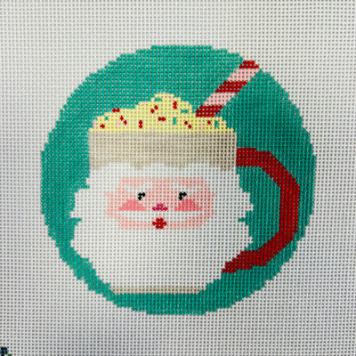 Santa Mug Ornament Needlepoint Canvas